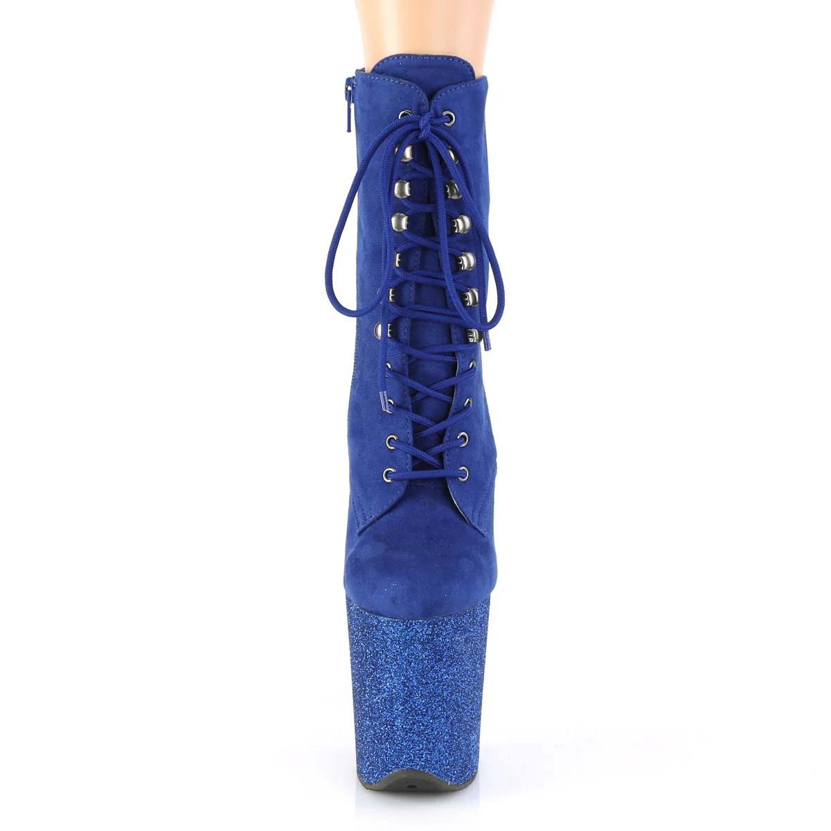 FLAMINGO-1020FSMG Royal Blue Faux Suede/Royal Blue Multi Mini Glitter - Image 2