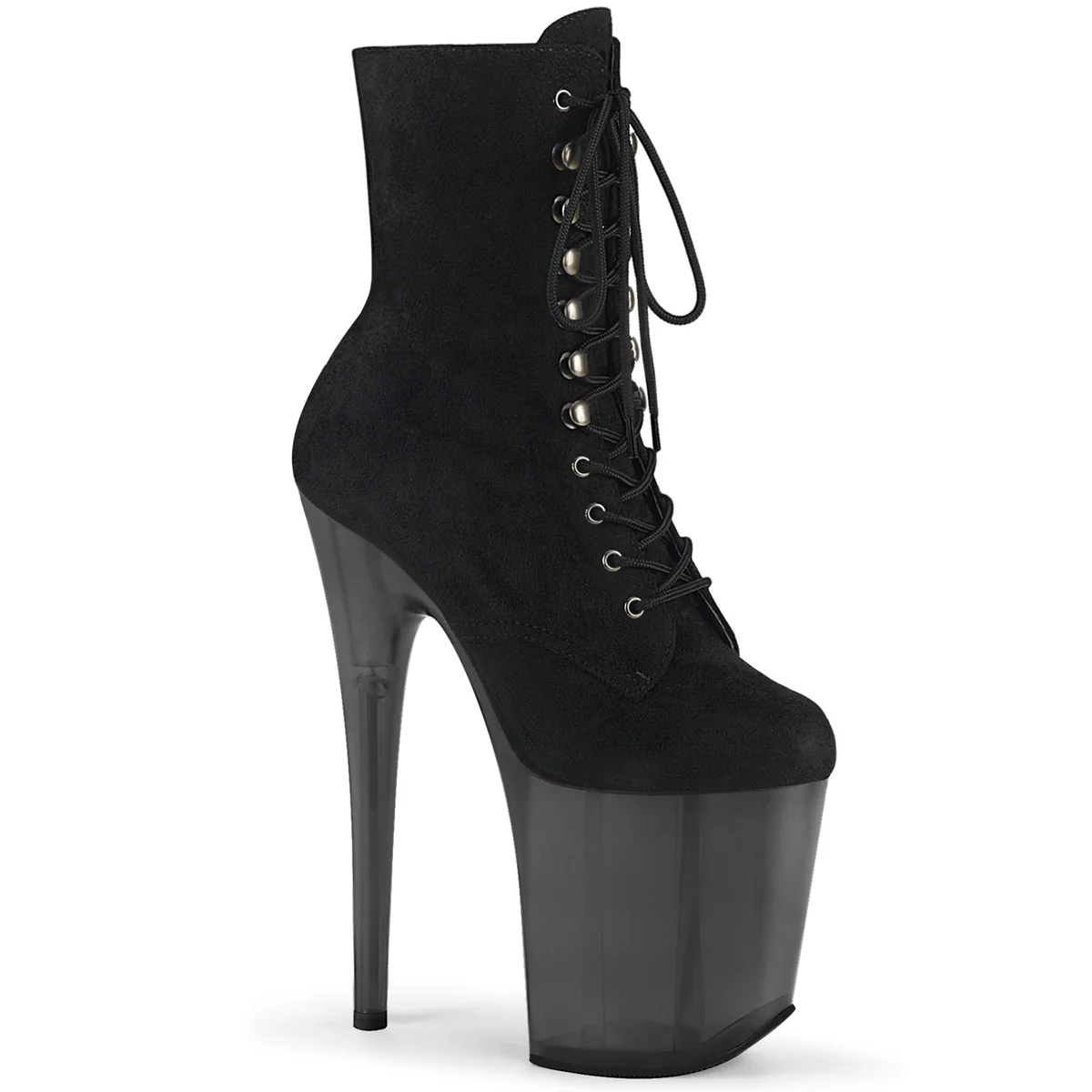 FLAMINGO-1020FST  Black Faux Suede/Frosted Black