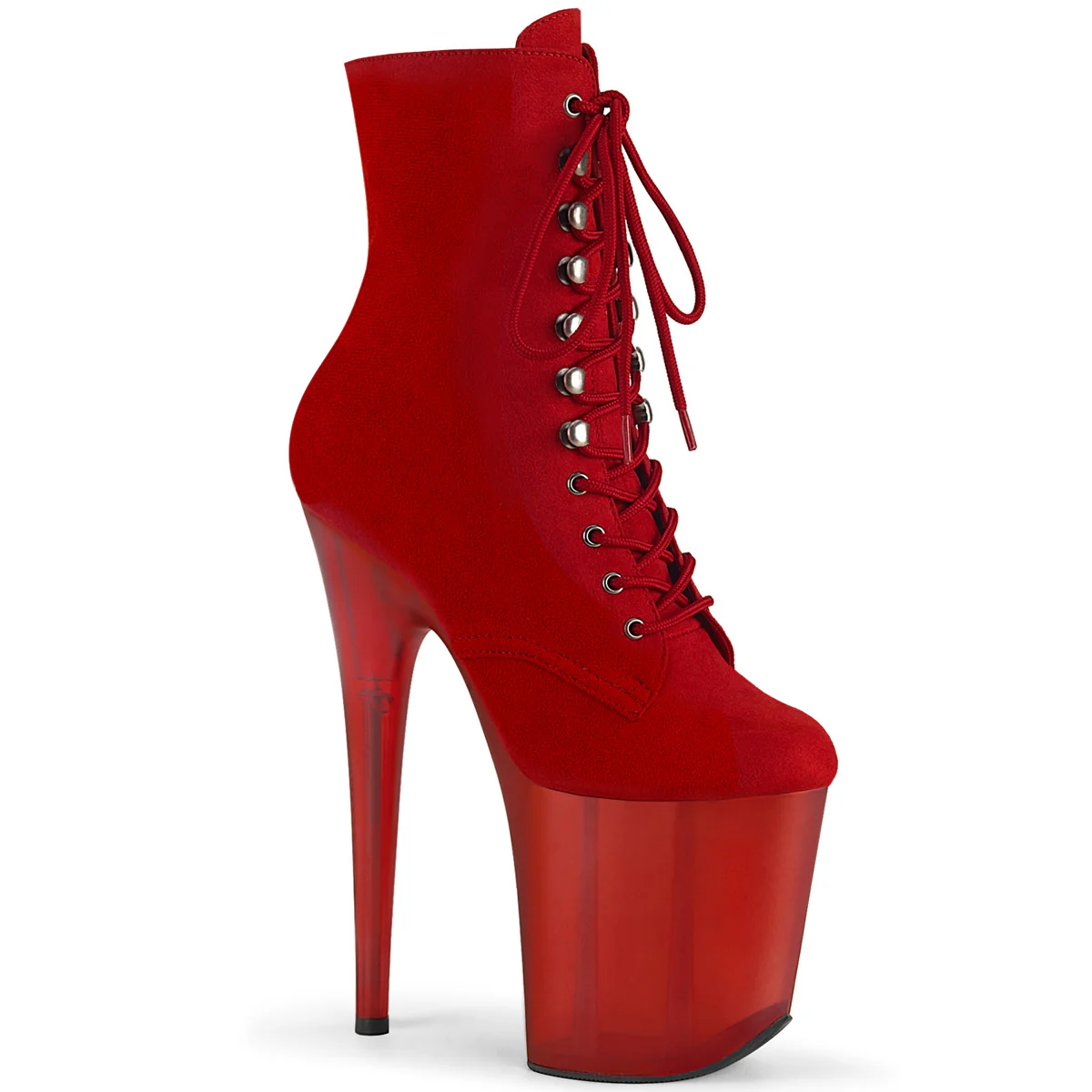 FLAMINGO-1020FST Red Faux Suede/Frosted Red