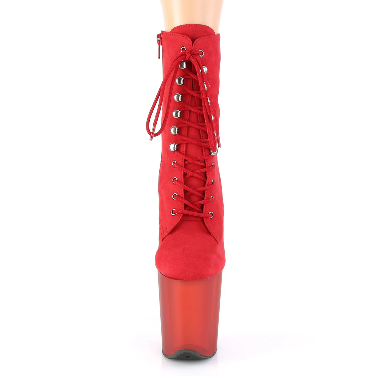 FLAMINGO-1020FST Red Faux Suede/Frosted Red - Image 2