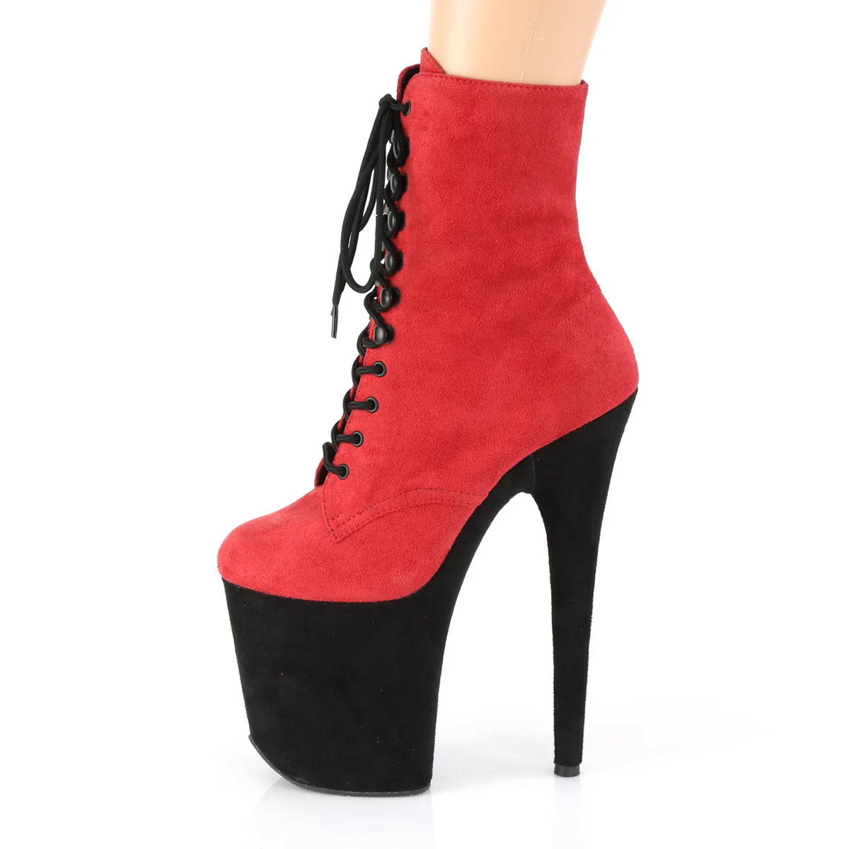 FLAMINGO-1020FSTT Red Faux Suede/Black Faux Suede - Image 3