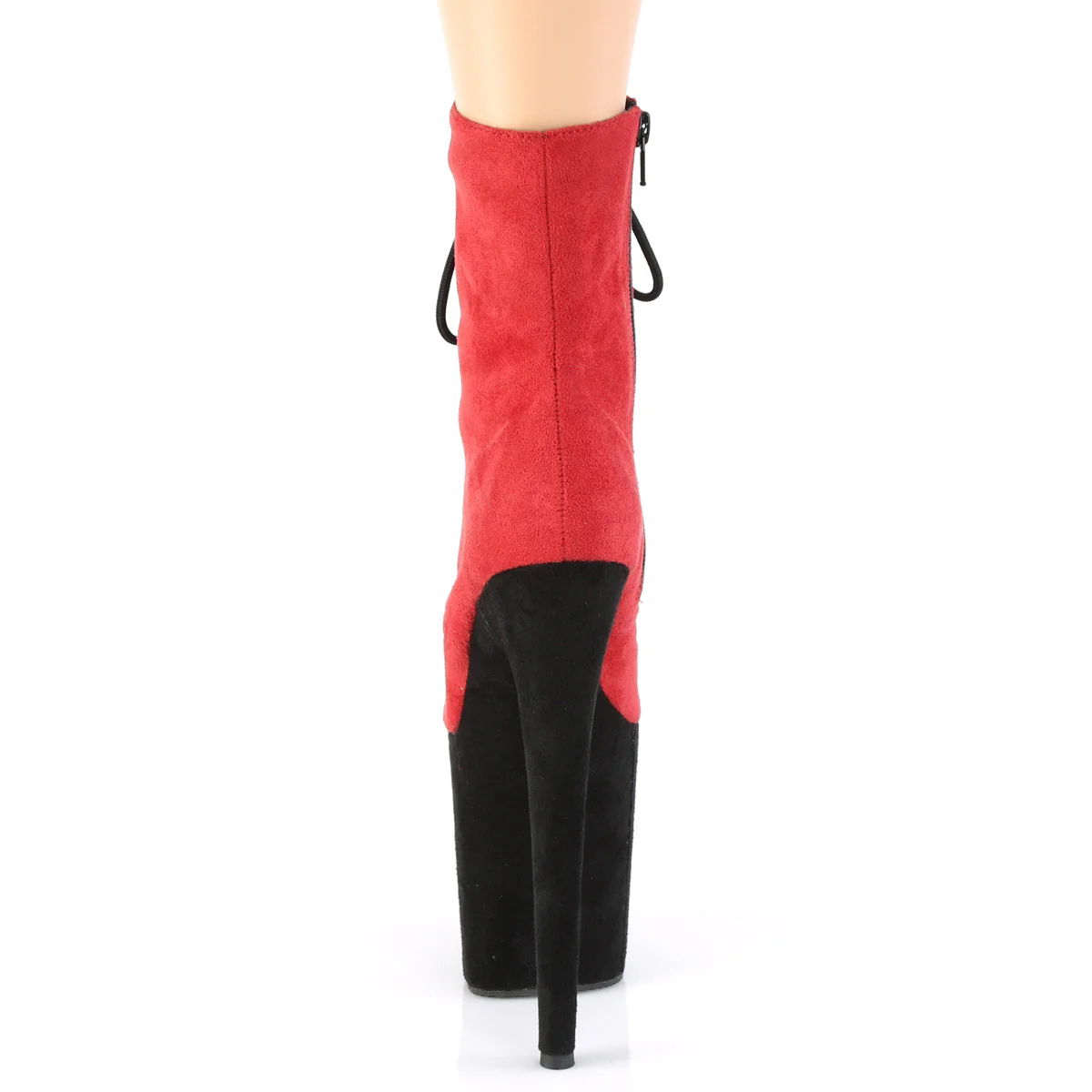 FLAMINGO-1020FSTT Red Faux Suede/Black Faux Suede - Image 4