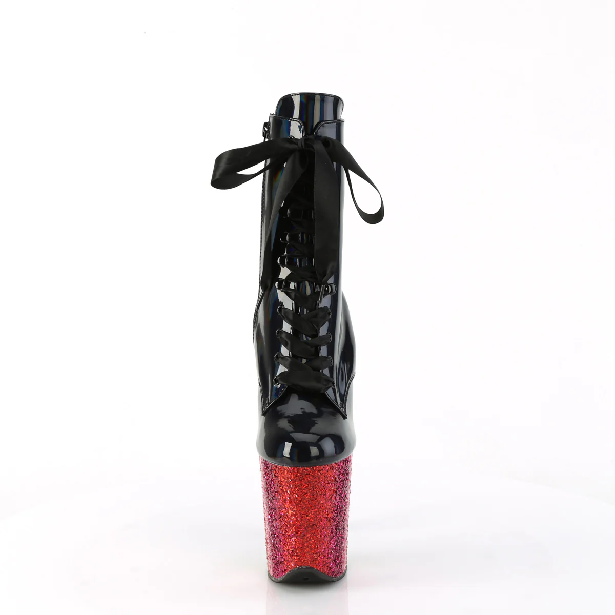 FLAMINGO-1020HG  Black Holo Patent/Rainbow Glitter - Image 2
