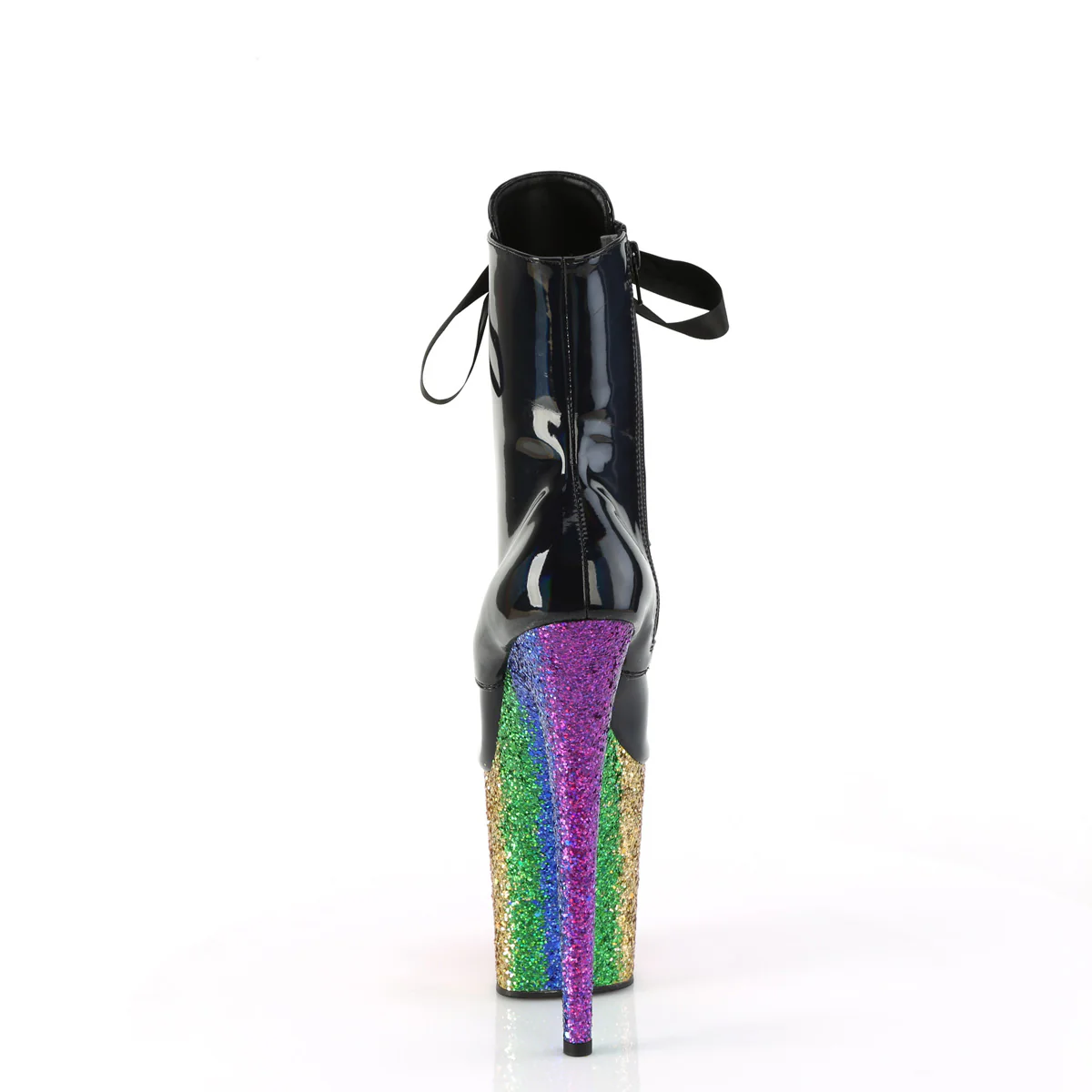 FLAMINGO-1020HG  Black Holo Patent/Rainbow Glitter - Image 4