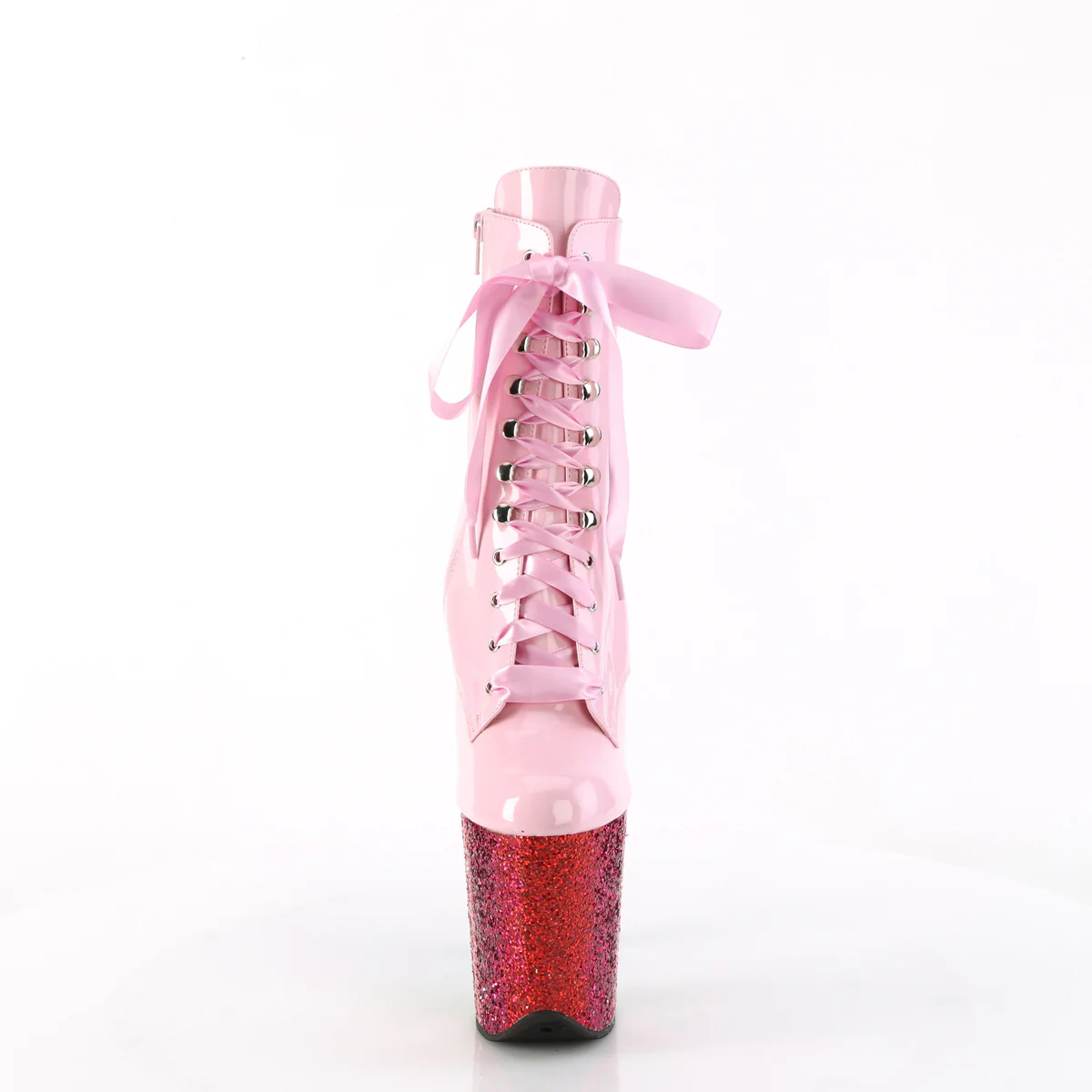 FLAMINGO-1020HG Baby Pink Holo Patent/Rainbow Glitter - Image 2