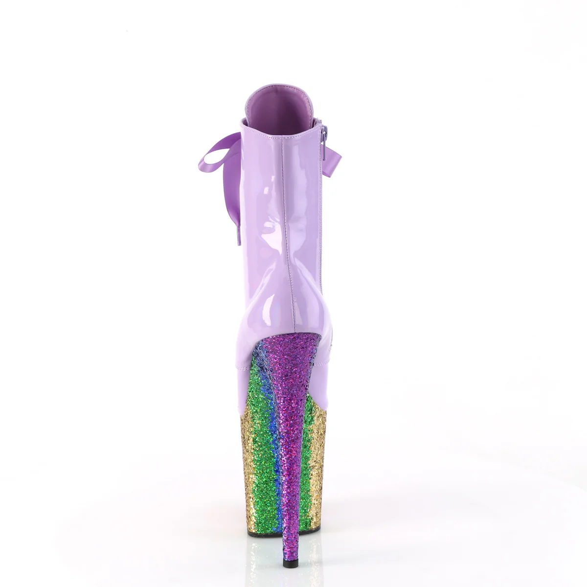 FLAMINGO-1020HG  Lavender Holo Patent/Rainbow Glitter - Image 4