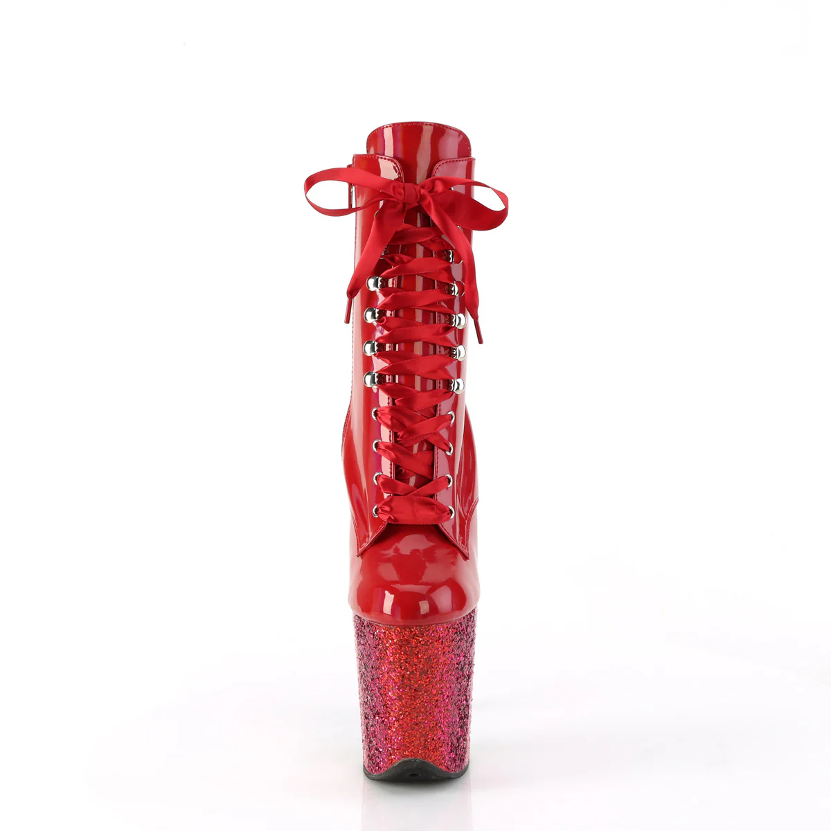 FLAMINGO-1020HG Red Holo Patent/Rainbow Glitter - Image 2