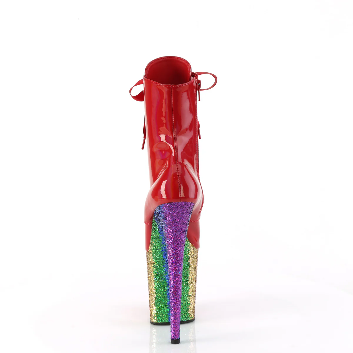 FLAMINGO-1020HG Red Holo Patent/Rainbow Glitter - Image 4