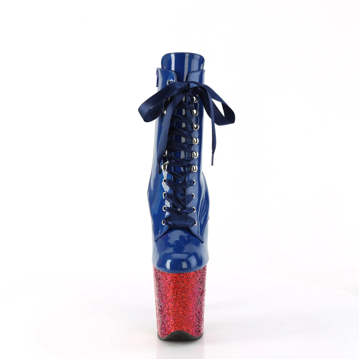 FLAMINGO-1020HG  Royal Blue Holo Patent/Rainbow Glitter - Image 2