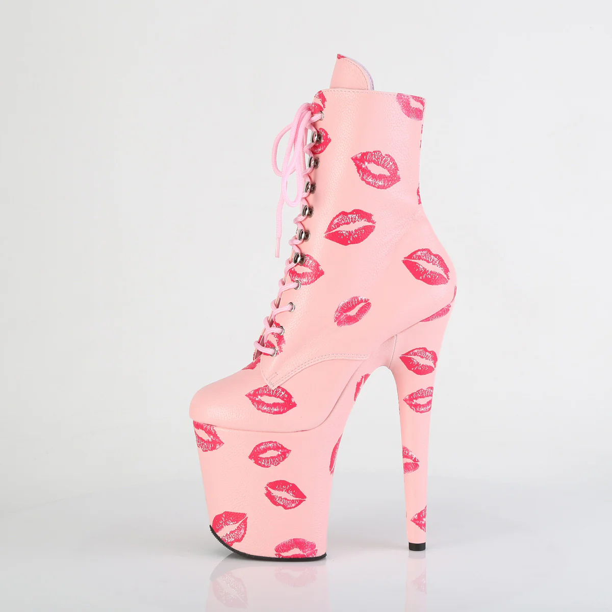 FLAMINGO-1020 KISSES Baby Pink Faux Leather - Image 3