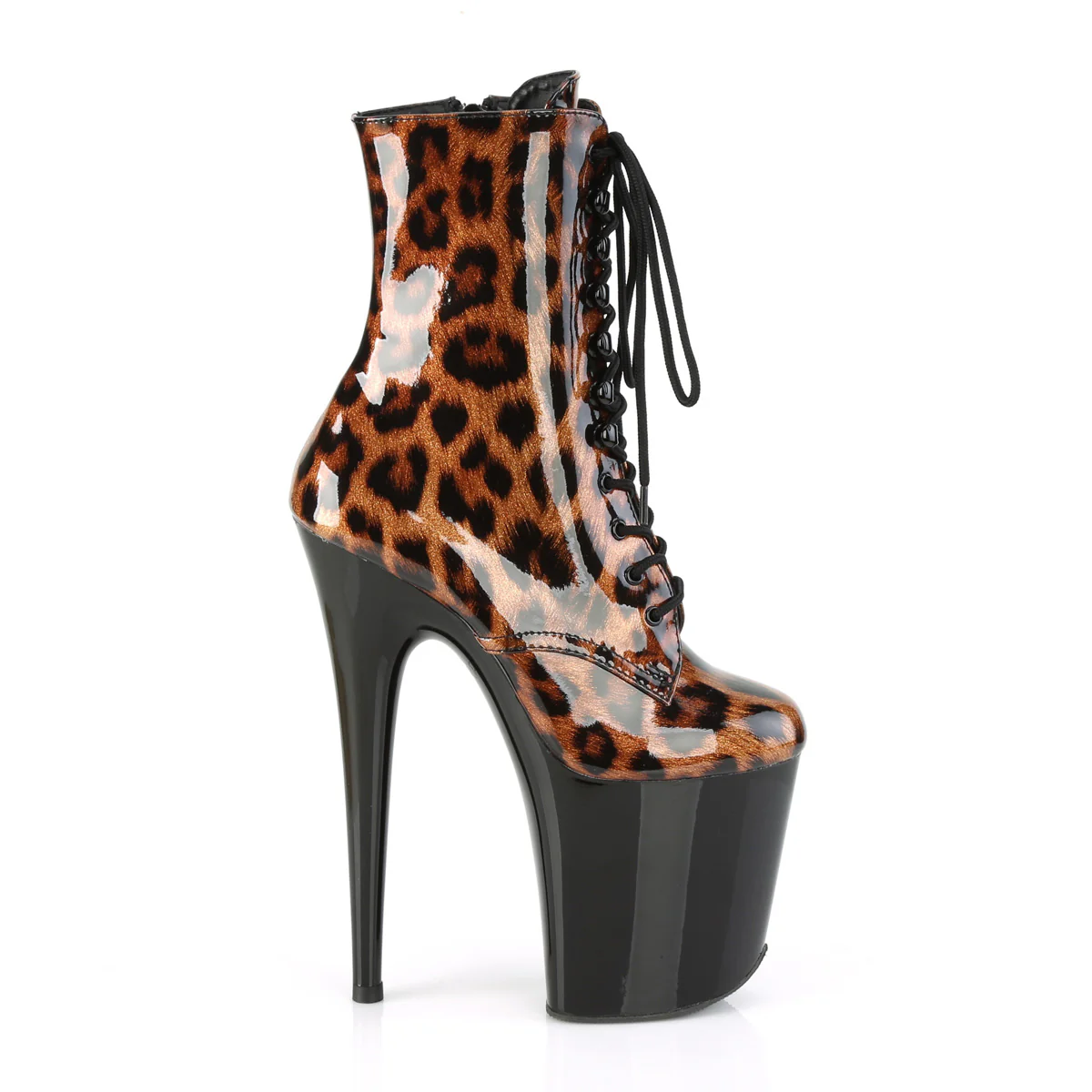 FLAMINGO-1020LP Brown Leopard Print Patent/Black - Image 5