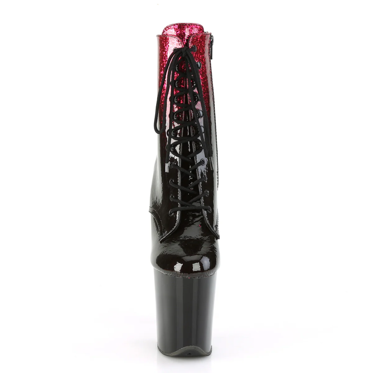 FLAMINGO-1020OMB  H. Pink-Burgundy Glittered Ombre Patent/Black - Image 2
