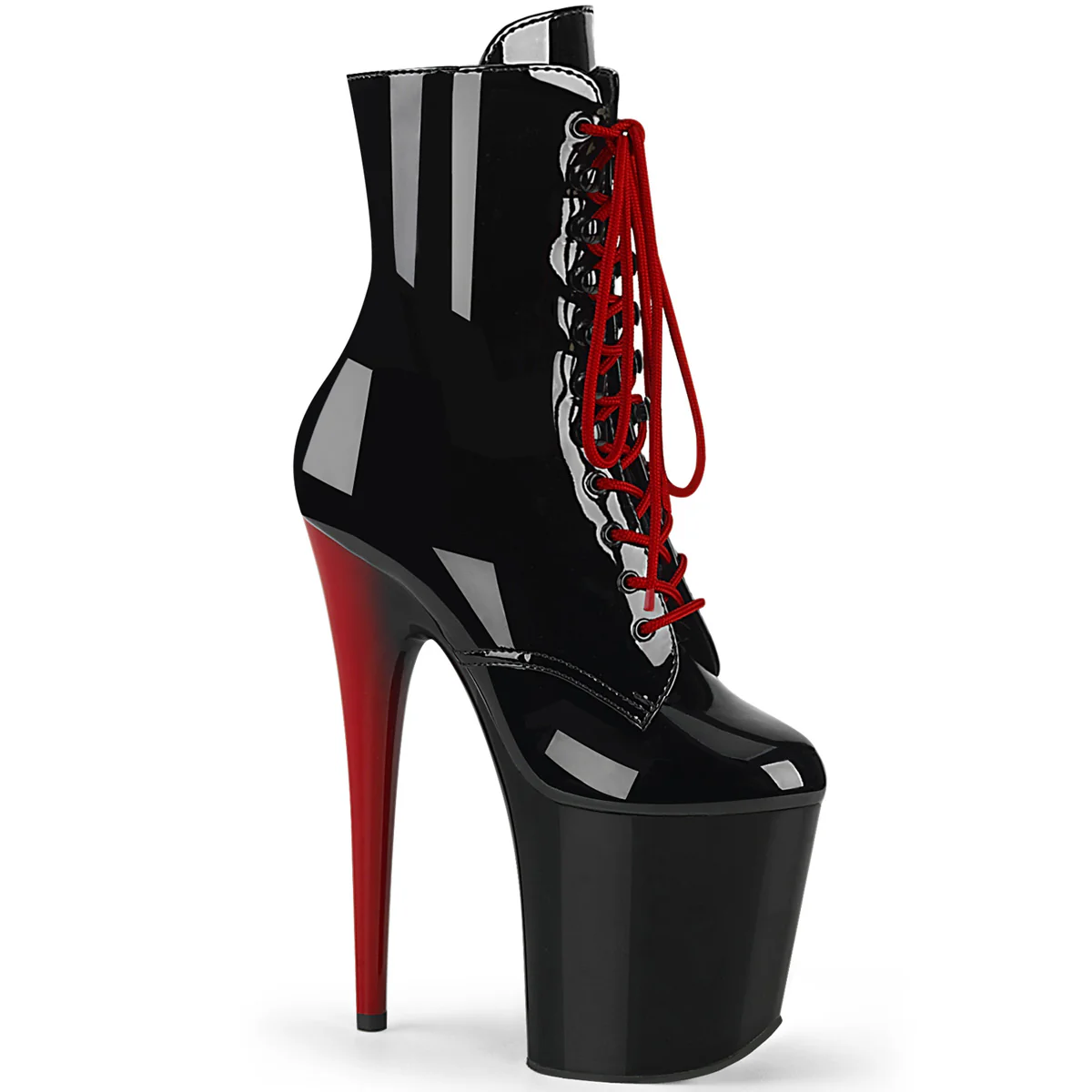 FLAMINGO-1020RH Black Patent/Black-Red
