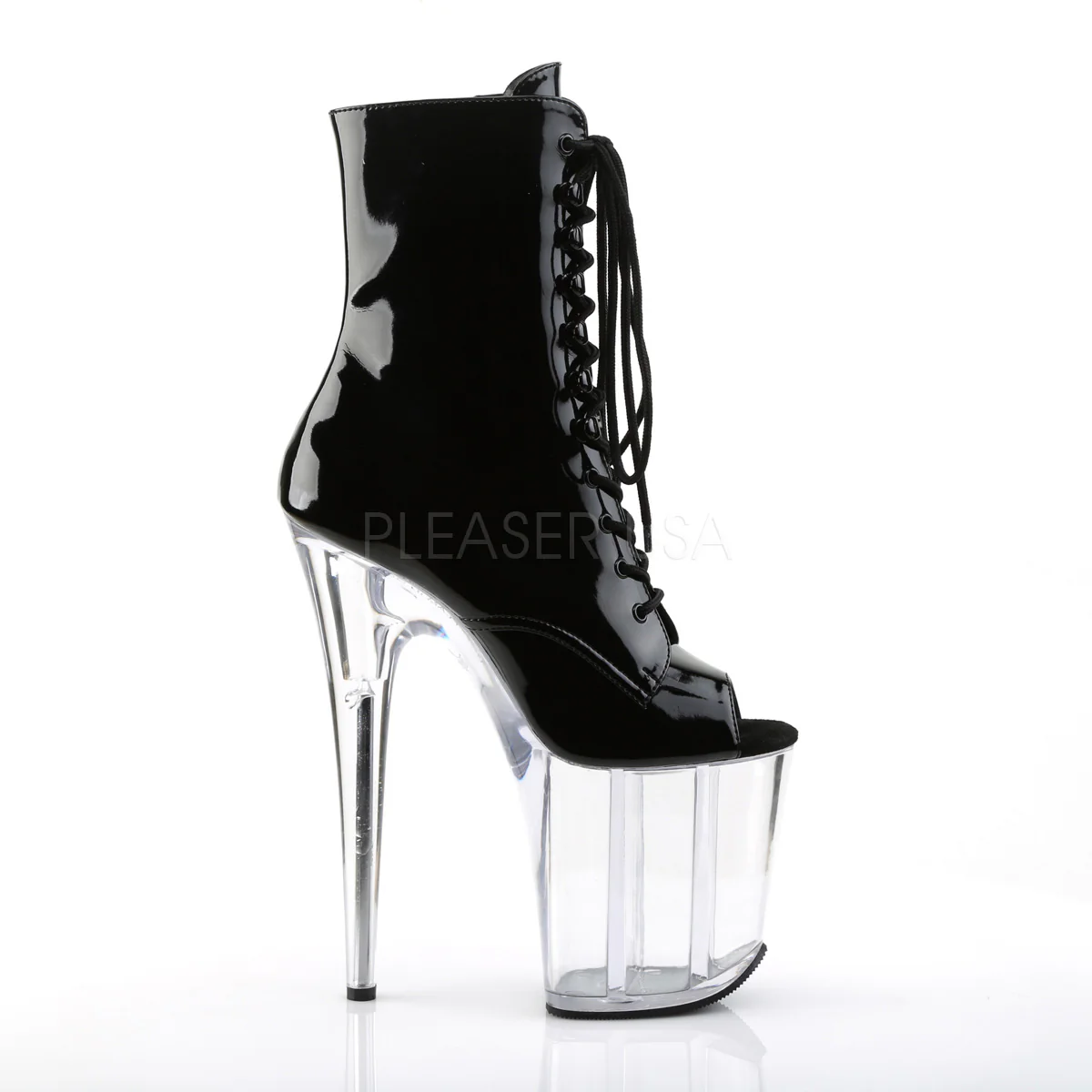 FLAMINGO-1021  Black Patent/Clear - Image 5