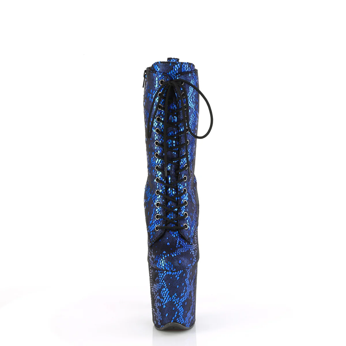 FLAMINGO-1040SPF  Blue Metallic Snake Print Fabric/M - Image 2