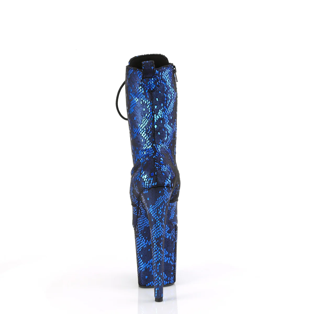 FLAMINGO-1040SPF  Blue Metallic Snake Print Fabric/M - Image 4