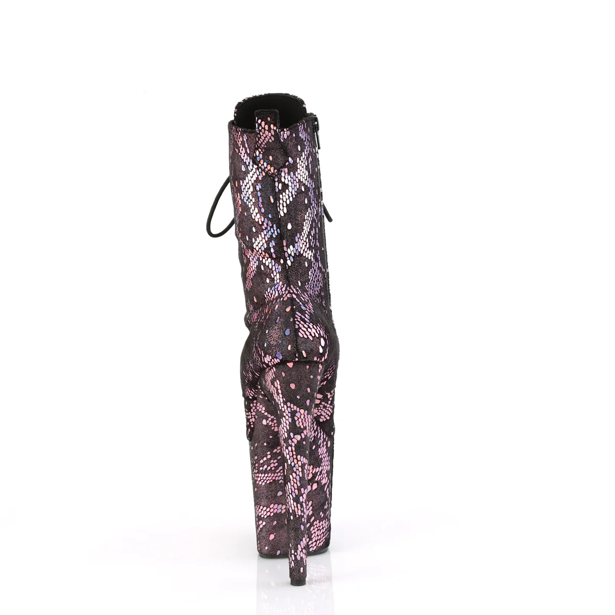 FLAMINGO-1040SPF Baby Pink Metallic Holo Snake Print Fabric/M - Image 4