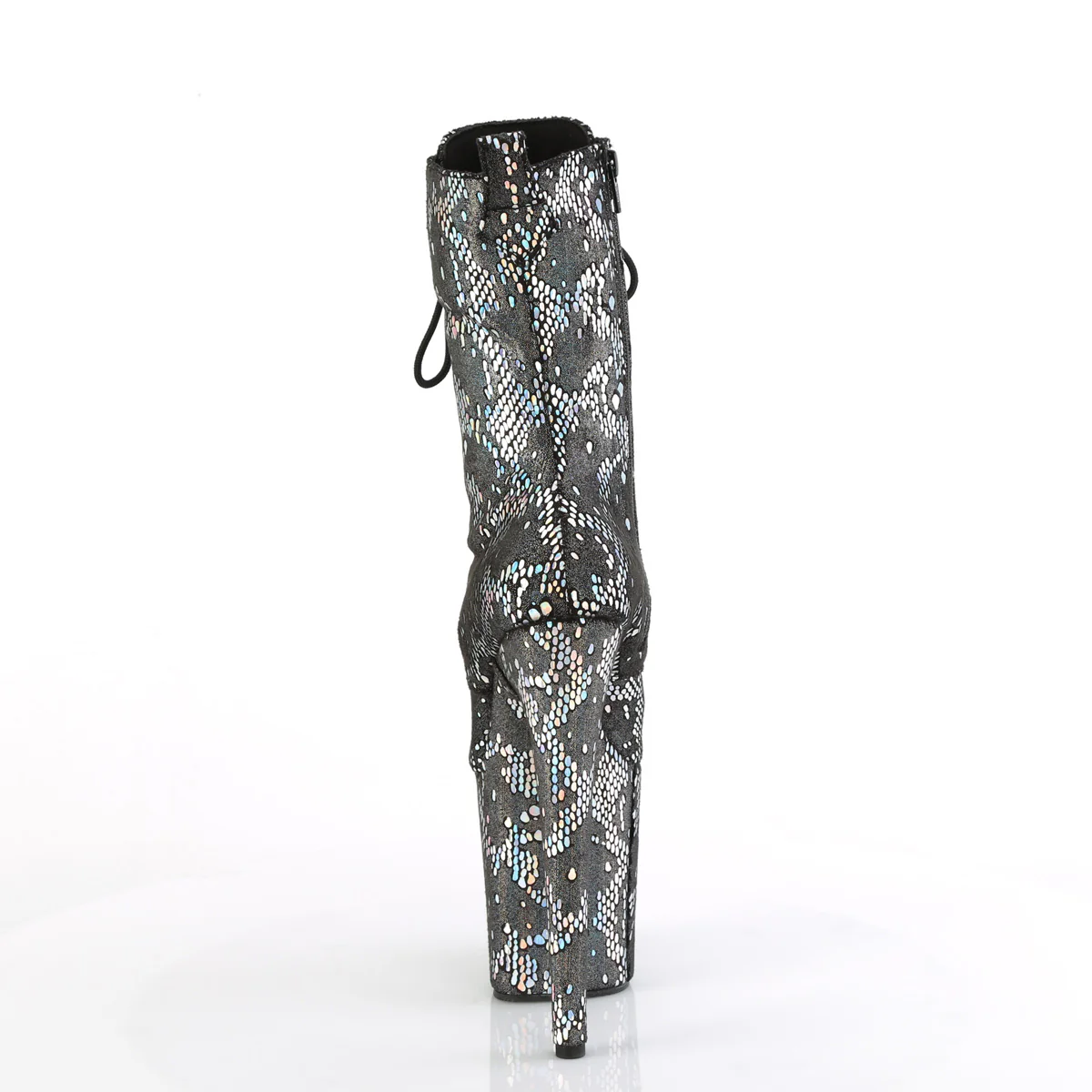 FLAMINGO-1040SPF  Silver Metallic Holo Snake Print Fabric/M - Image 4