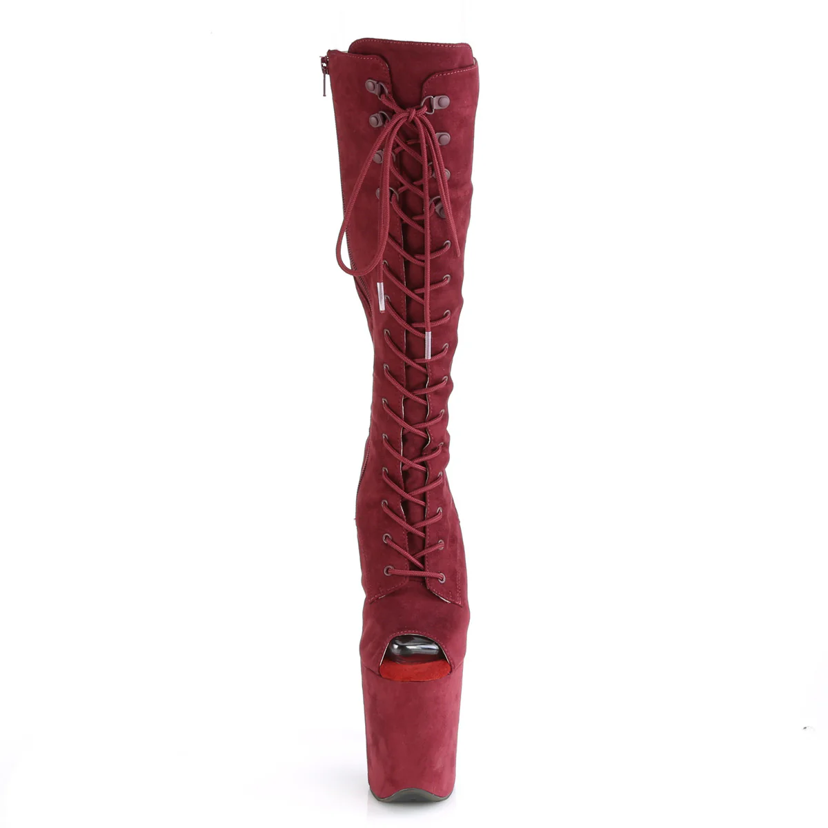FLAMINGO-2051FS Burgundy Faux Suede/Burgundy Suede - Image 2