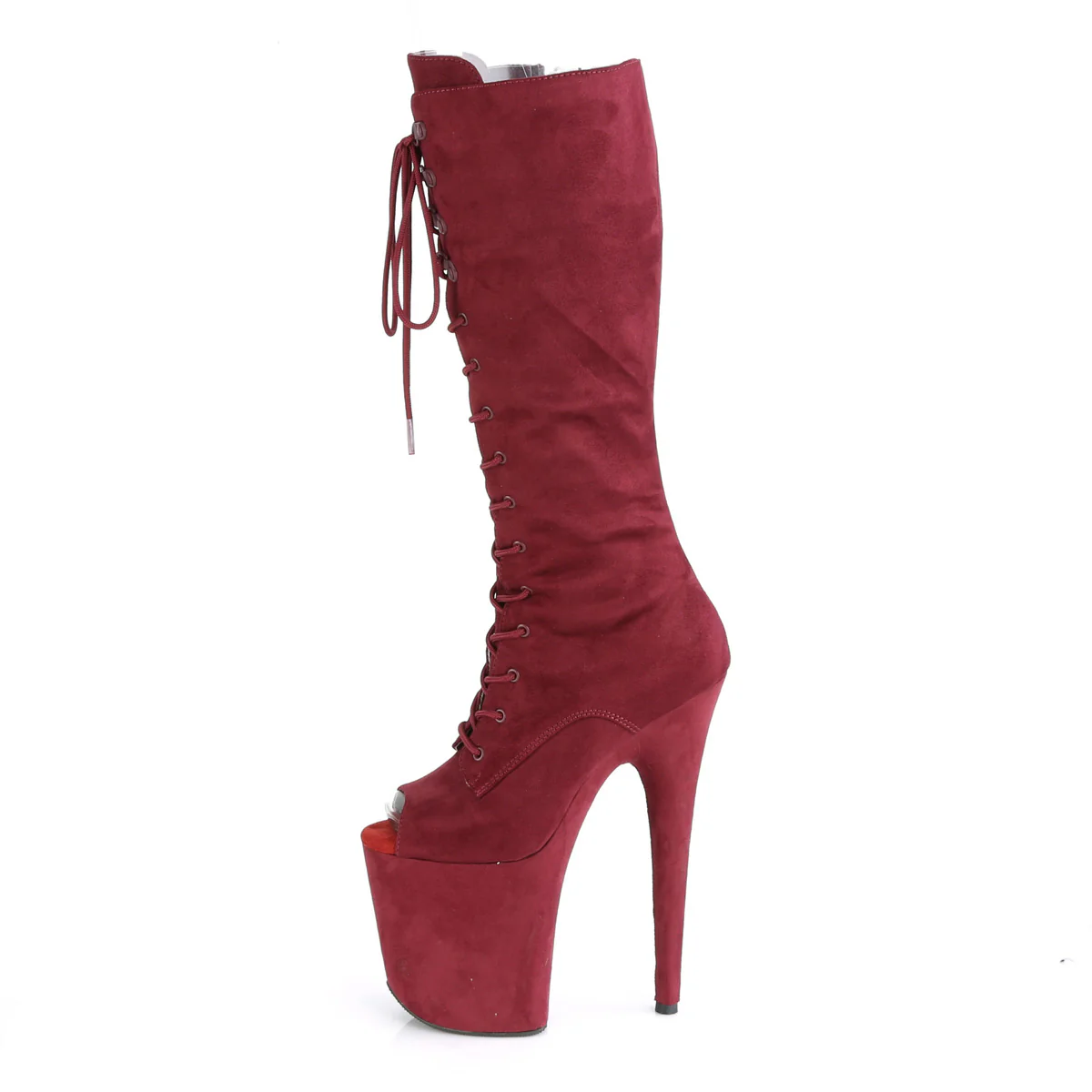 FLAMINGO-2051FS Burgundy Faux Suede/Burgundy Suede - Image 3