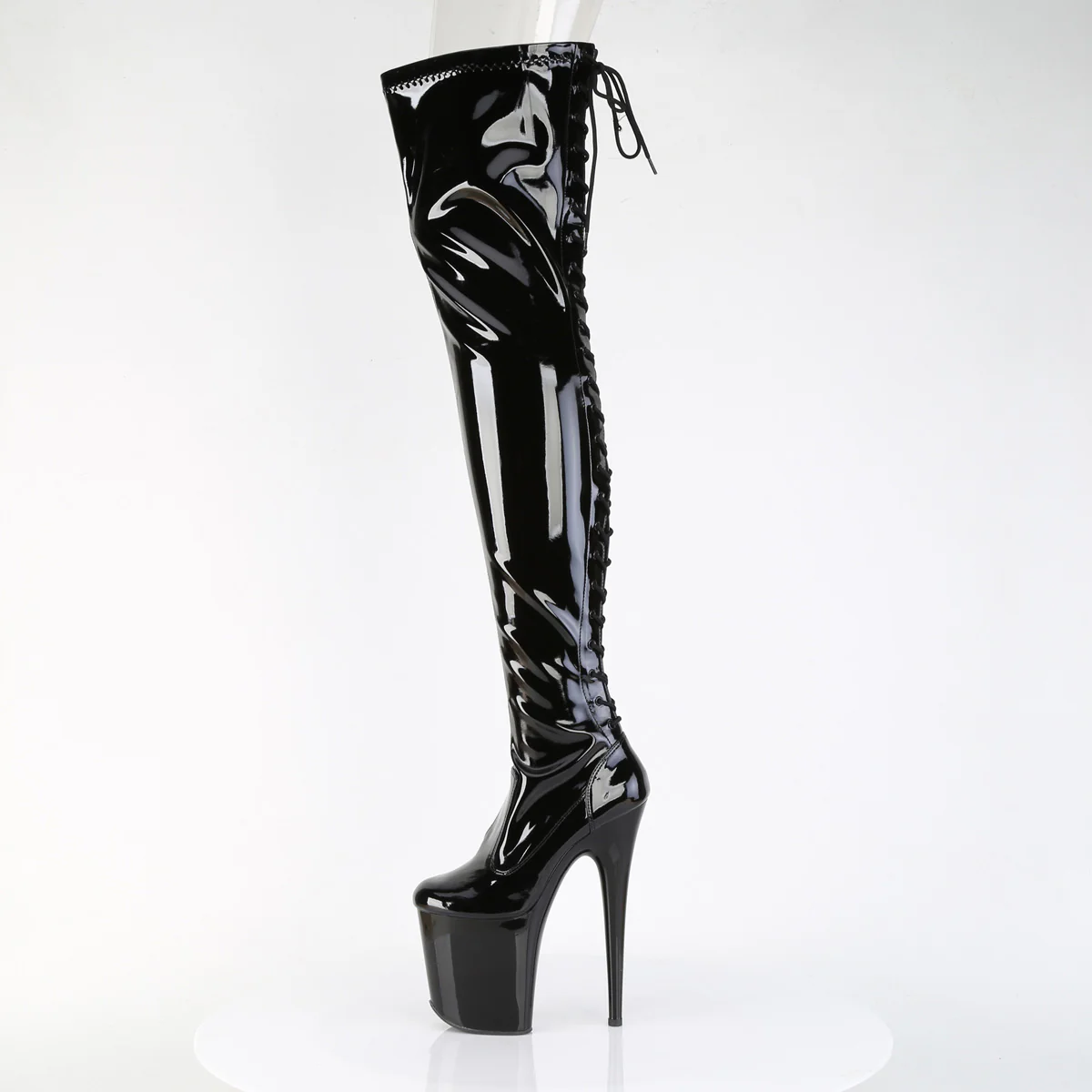 FLAMINGO-3850 Black Stretch Patent/Black - Image 3