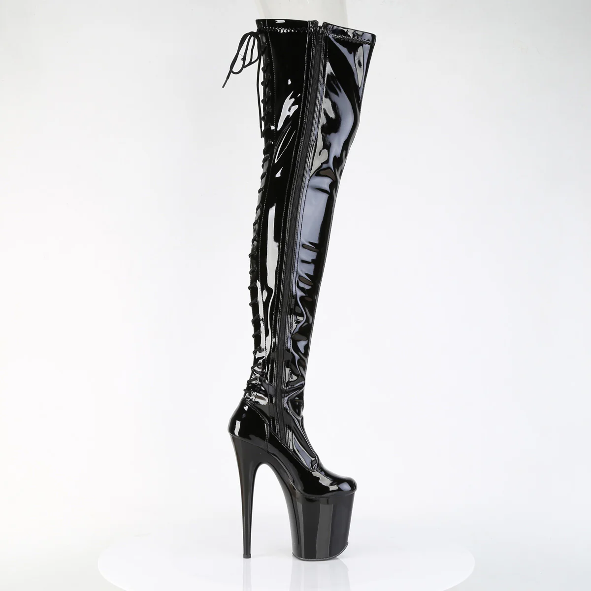 FLAMINGO-3850 Black Stretch Patent/Black - Image 5