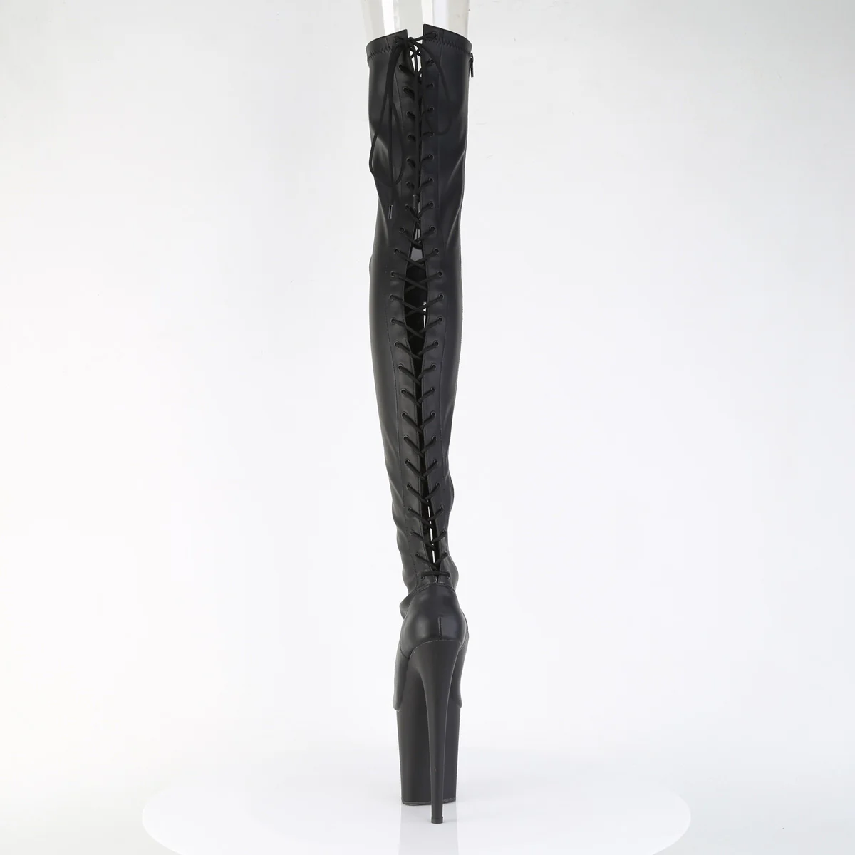 FLAMINGO-3850  Black Stretch Faux Leather/Black Matte - Image 4