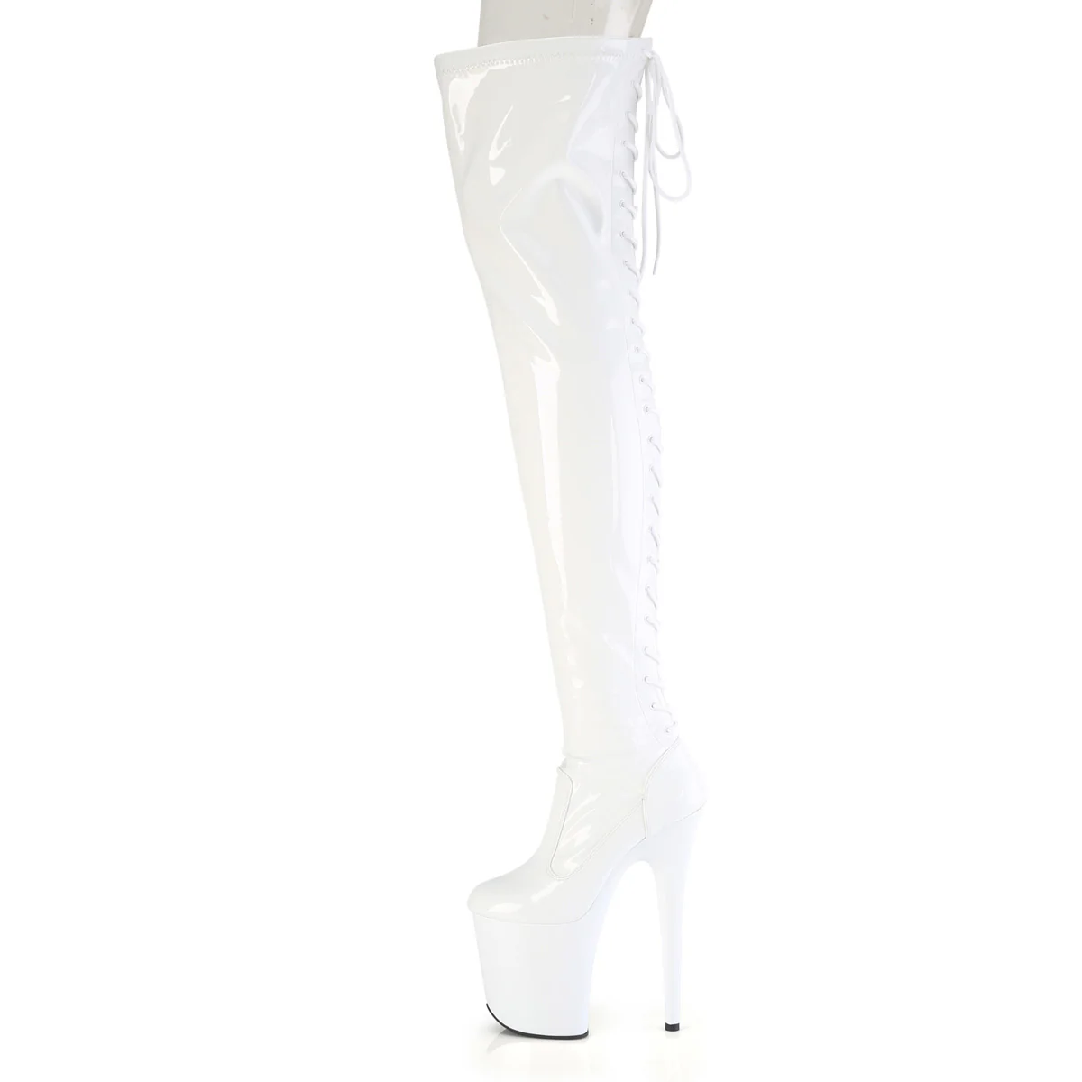 FLAMINGO-3850  White Stretch Patent/White - Image 3