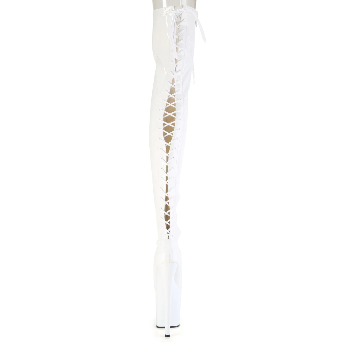 FLAMINGO-3850  White Stretch Patent/White - Image 4