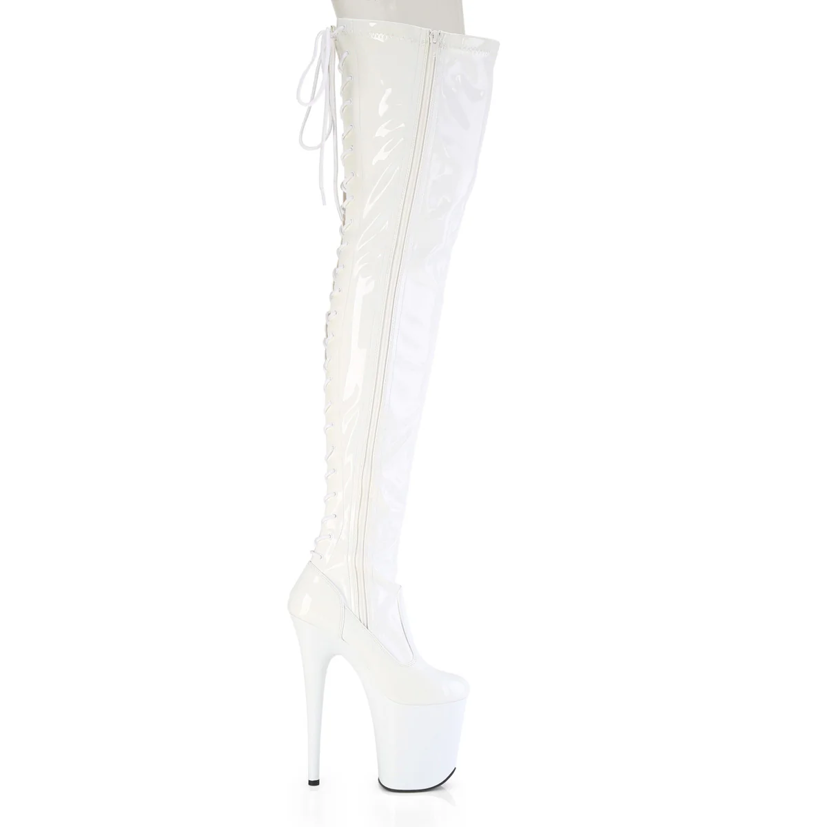 FLAMINGO-3850  White Stretch Patent/White - Image 5