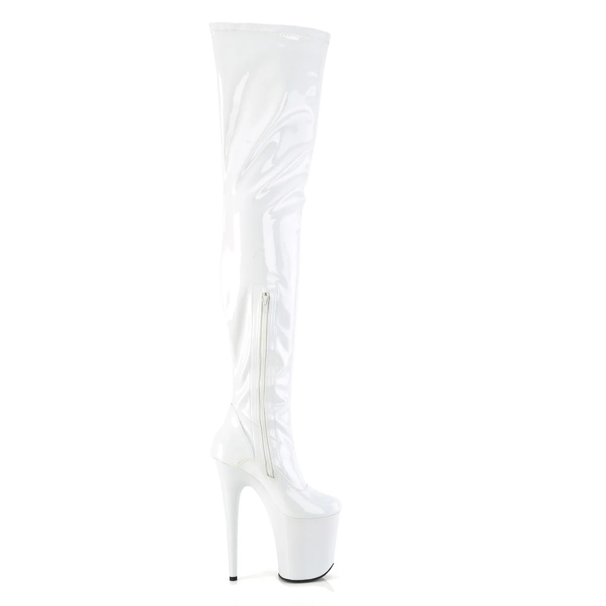 FLAMINGO-4000 White Stretch Patent/White - Image 5