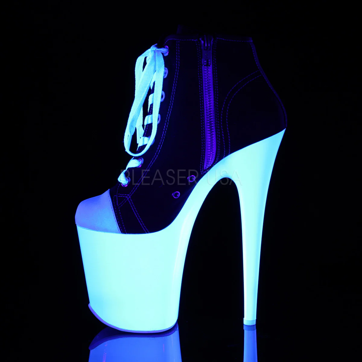 FLAMINGO-800SK-02  Black Canvas/Neon White - Image 2