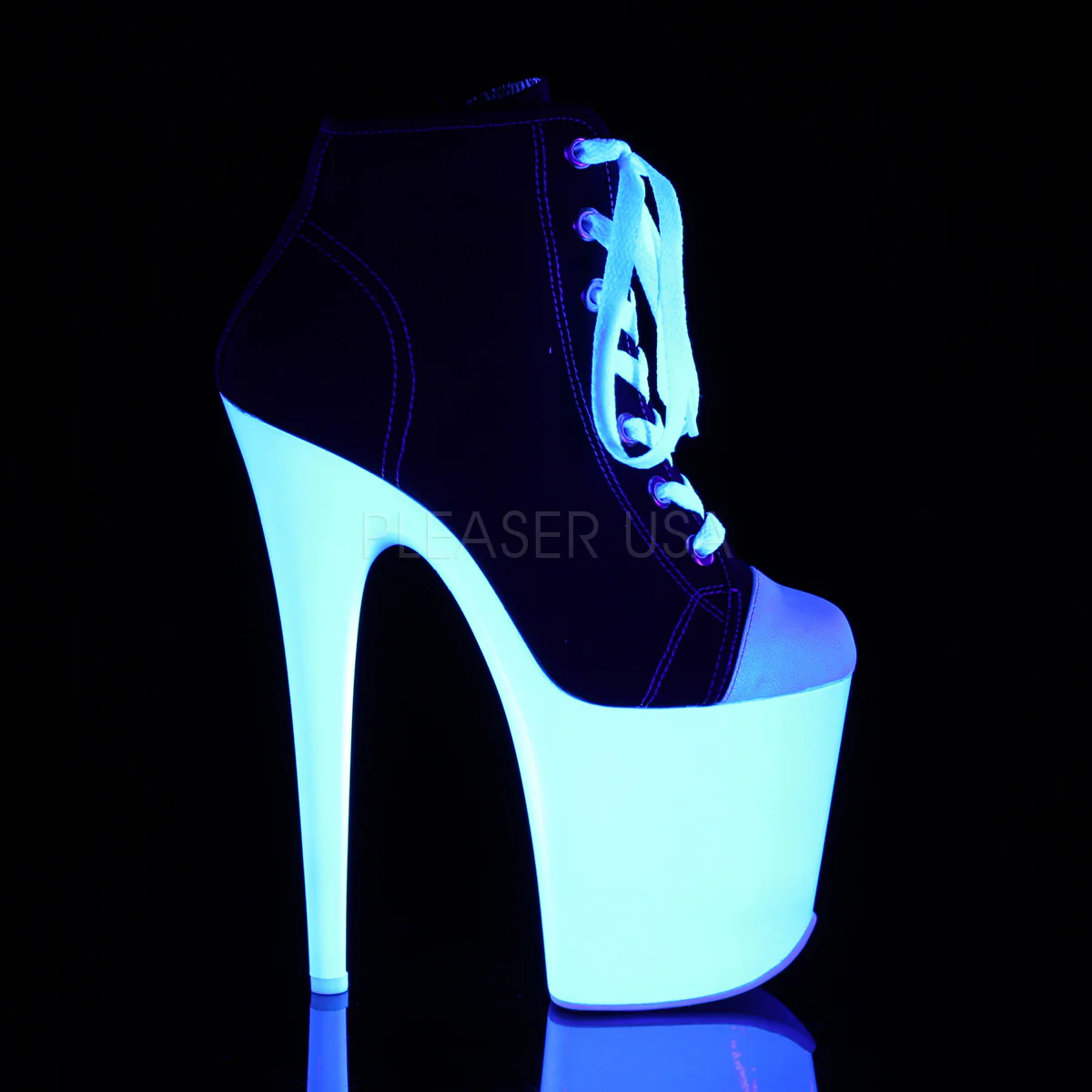 FLAMINGO-800SK-02  Black Canvas/Neon White - Image 4