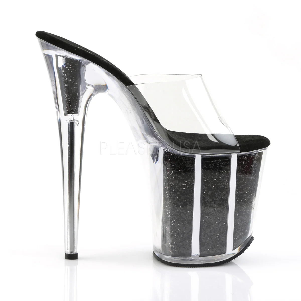 FLAMINGO-801G Clear/Black Glitter - Image 5