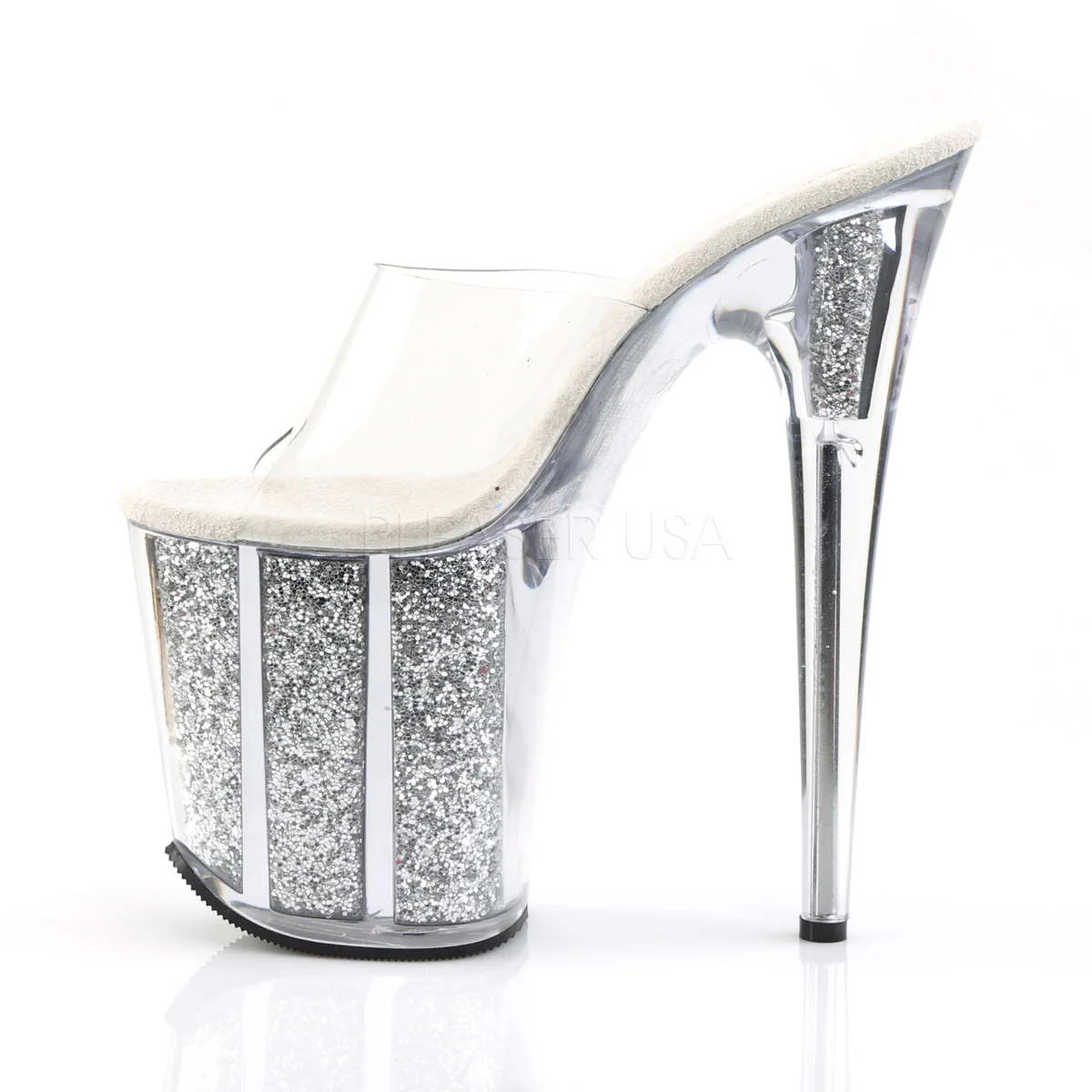 FLAMINGO-801G  Clear/Silver Glitter - Image 3