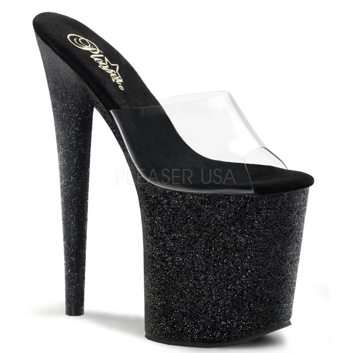 FLAMINGO-801SDG Clear/Black Glitter