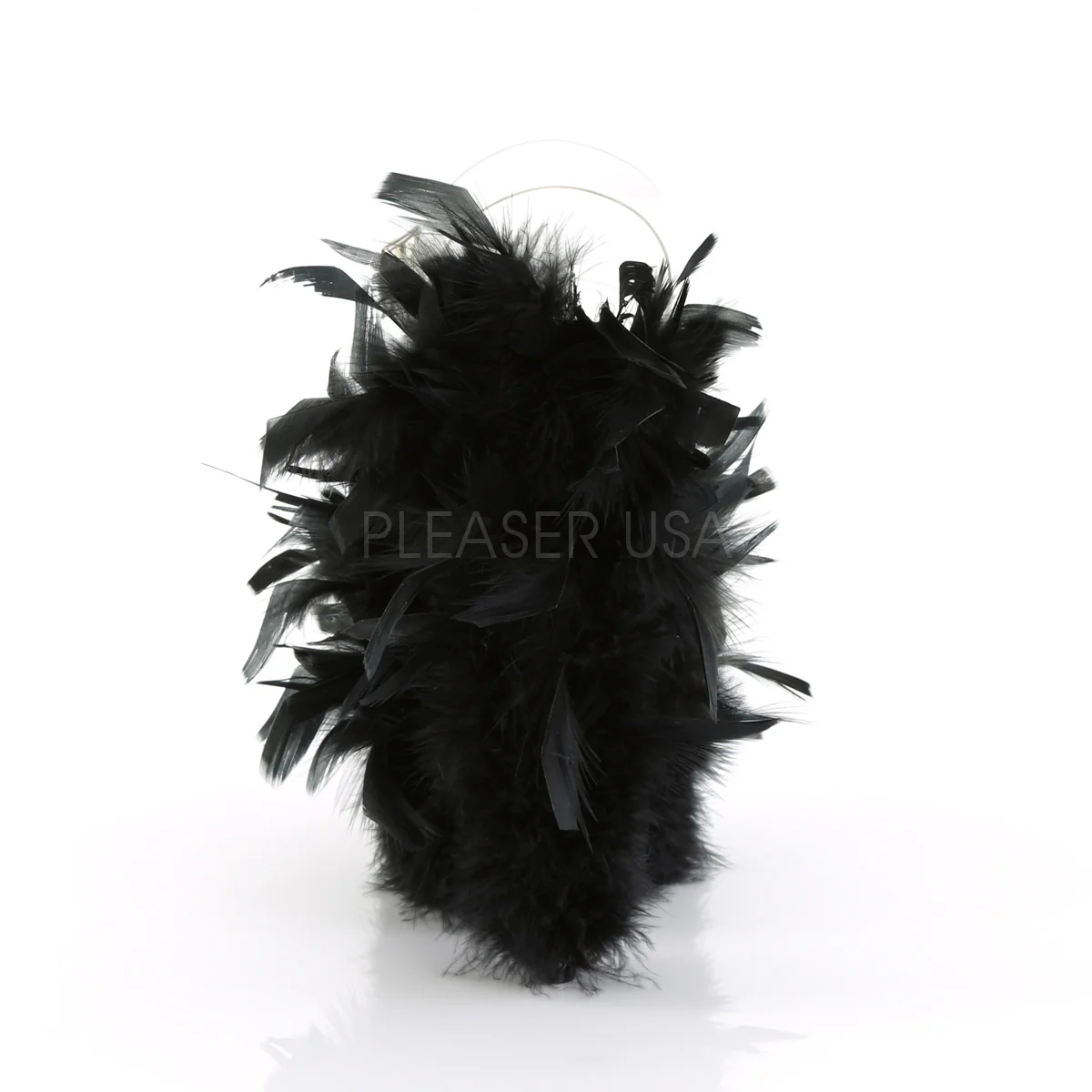 FLAMINGO-808F Clear/Black Marabou Feather - Image 3