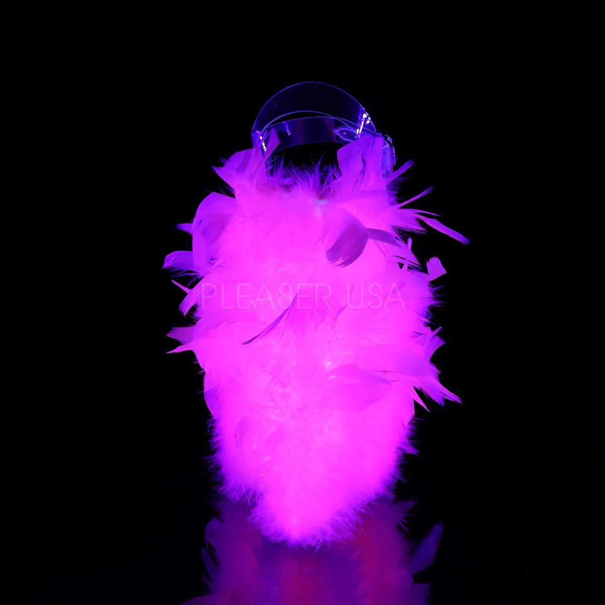 FLAMINGO-808F Clear/Neon Pink Marabou Feather - Image 4