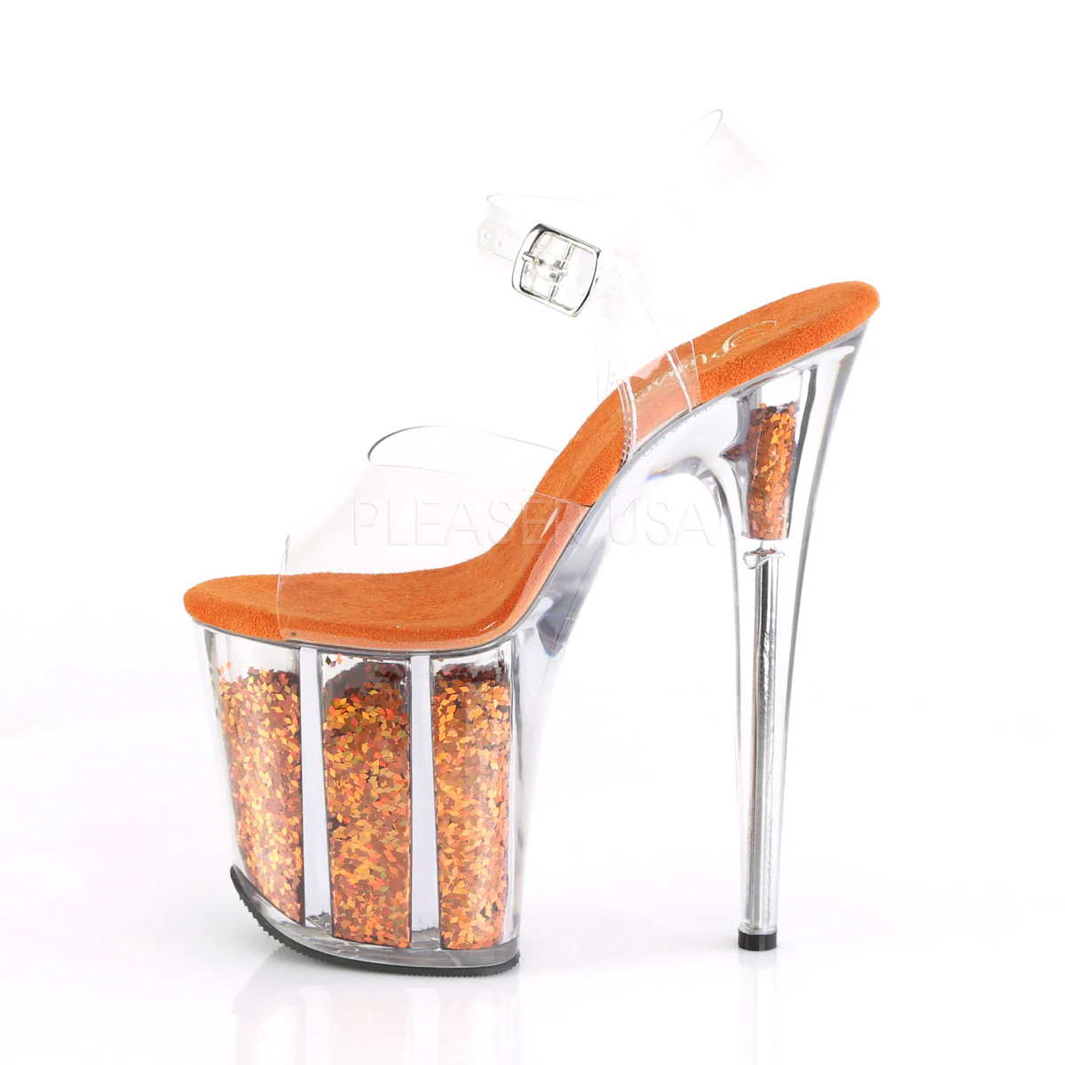 FLAMINGO-808GF  Clear/Orange Multi Glitter - Image 3