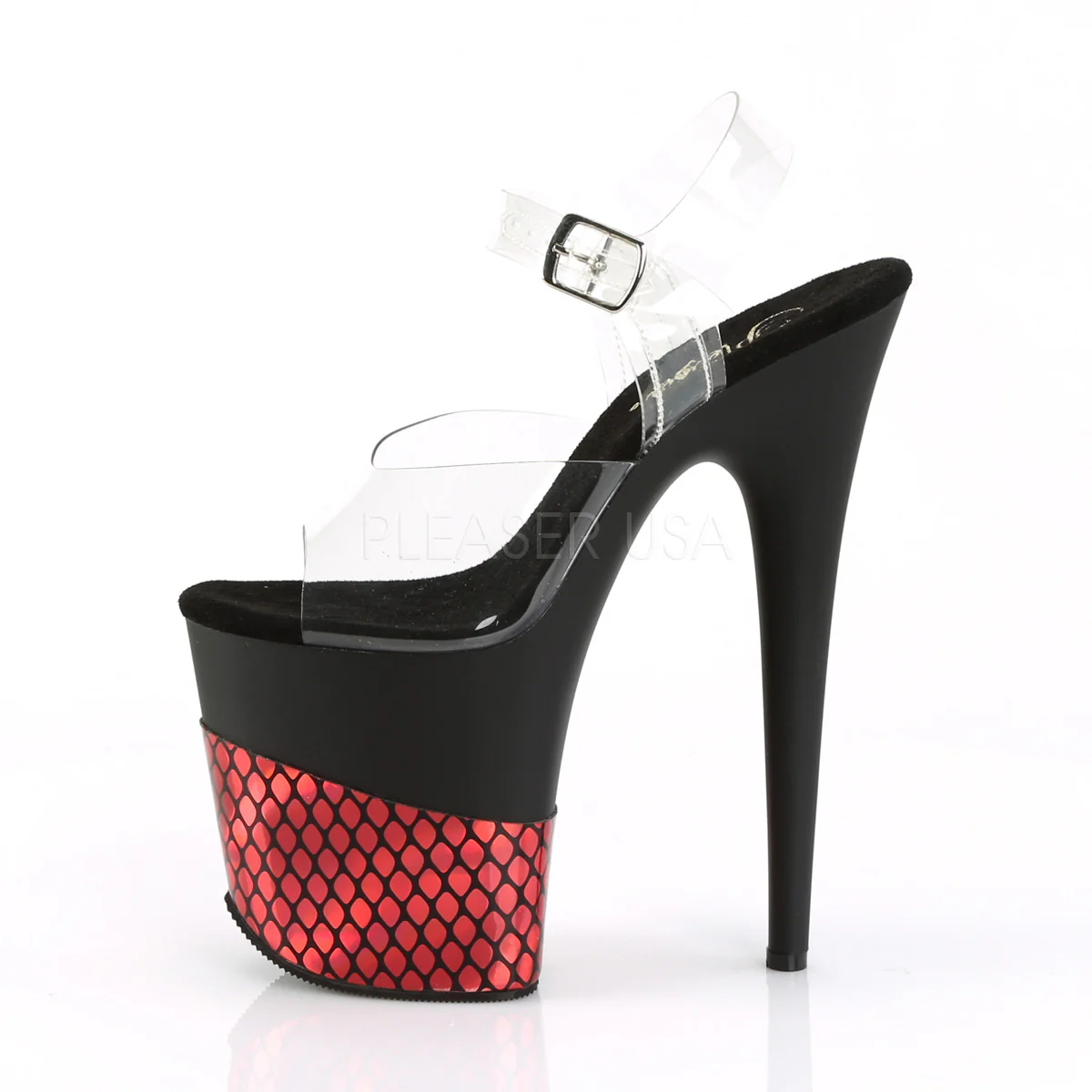 FLAMINGO-808HFN  Clear/Black Matte-Red Holo - Image 2