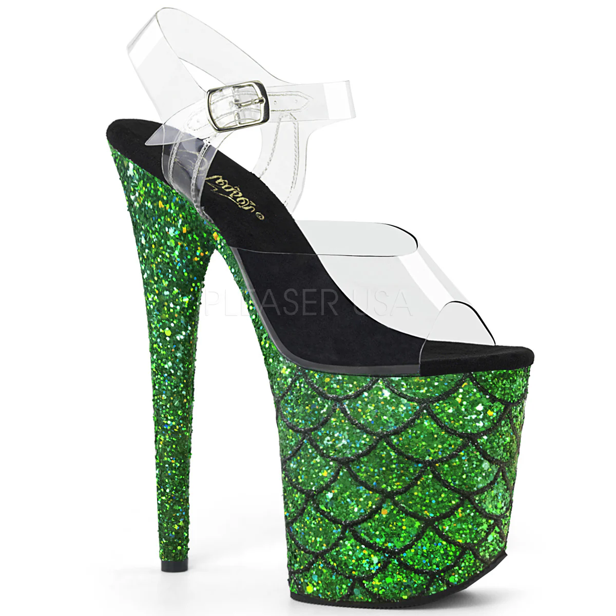 FLAMINGO-808MSLG Clear/Green Multi Glitter