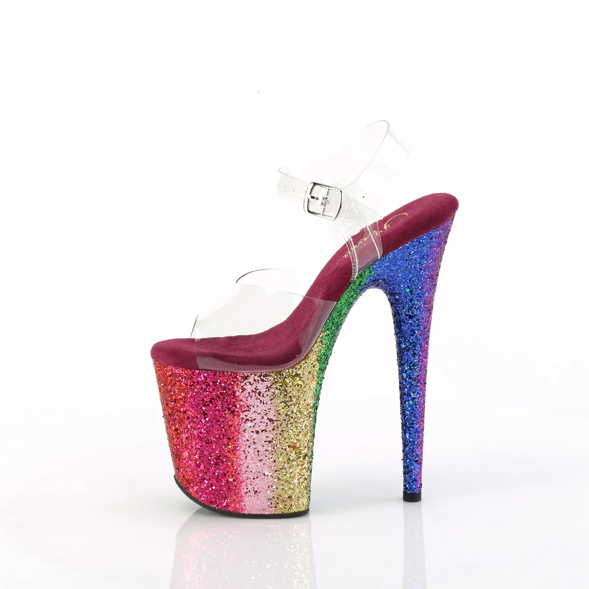 FLAMINGO-808RBG  Clear/Rainbow Glitter - Image 3