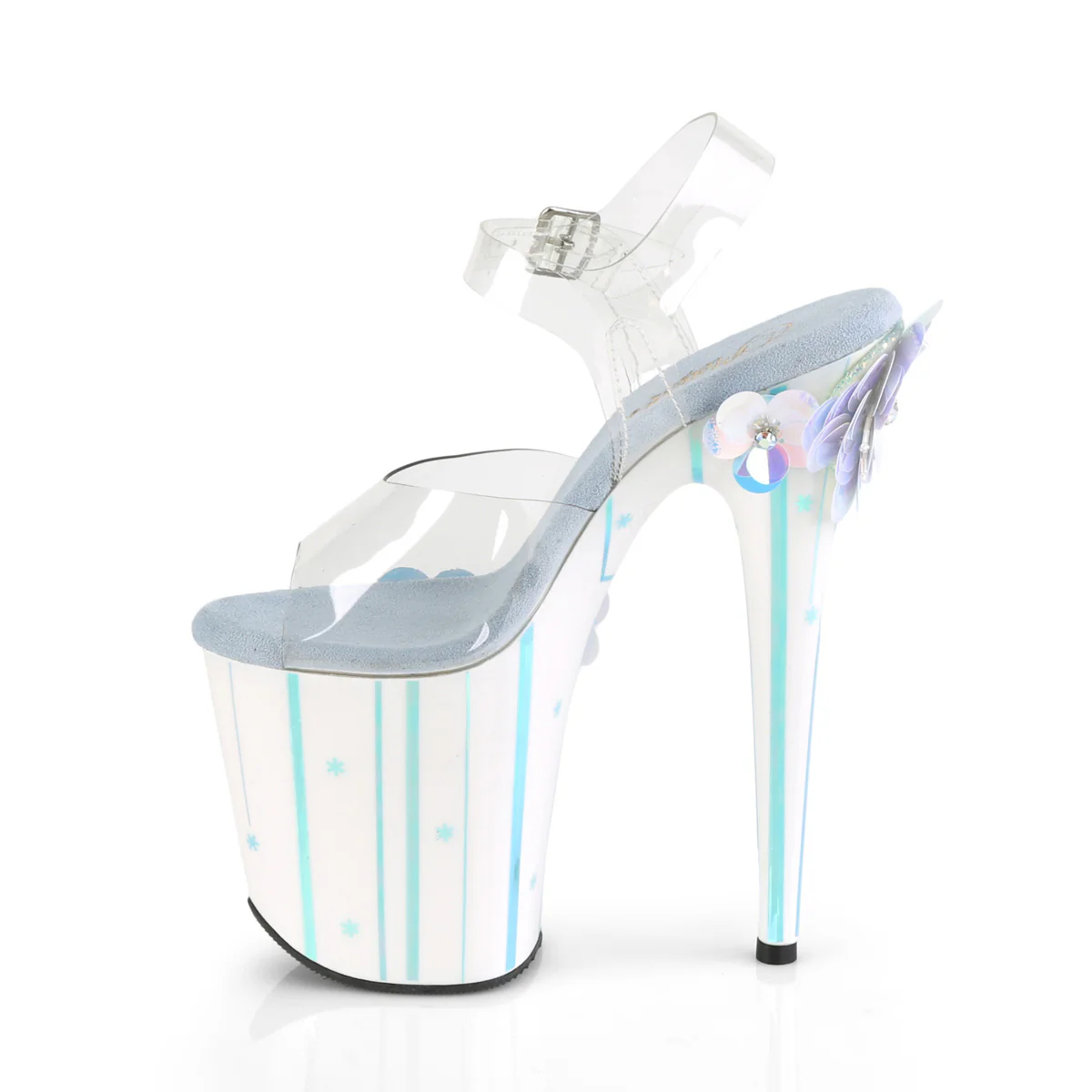 FLAMINGO-808SQFL  Clear/Light Blue Iridescent - Image 3