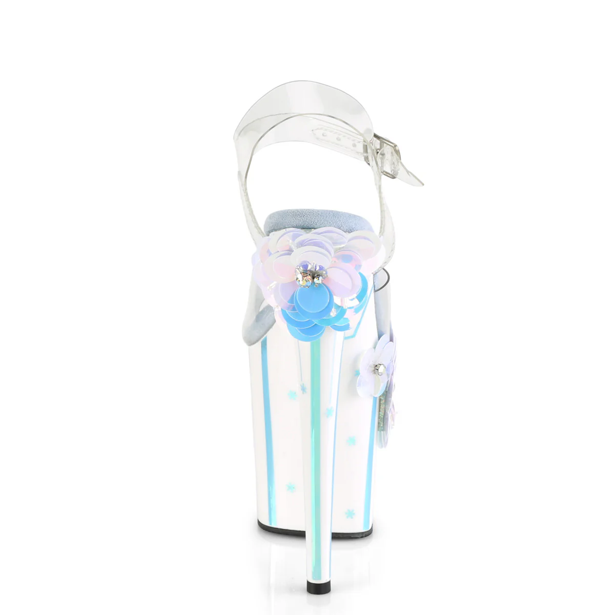 FLAMINGO-808SQFL  Clear/Light Blue Iridescent - Image 4