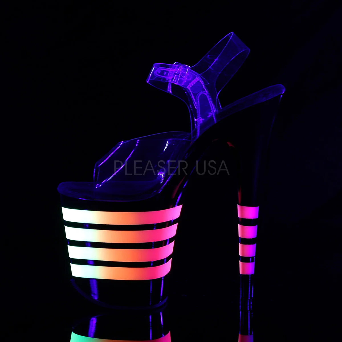 FLAMINGO-808UVLN Clear/Black-Neon Lines - Image 3