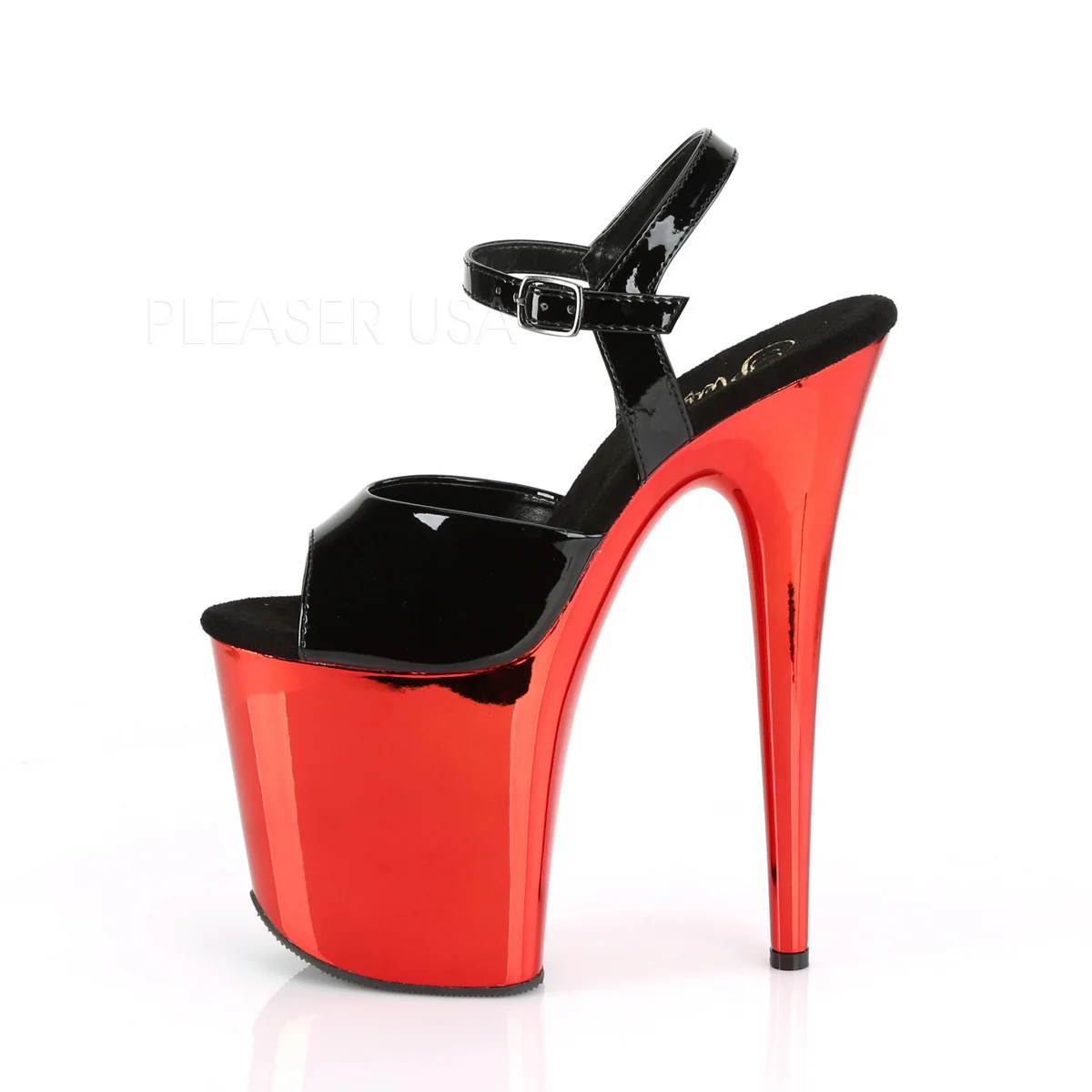 FLAMINGO-809  Black Patent/Red Chrome - Image 3