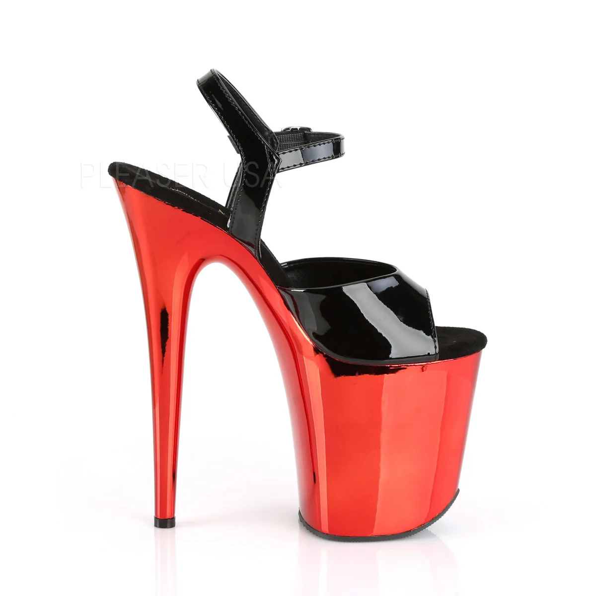FLAMINGO-809  Black Patent/Red Chrome - Image 5
