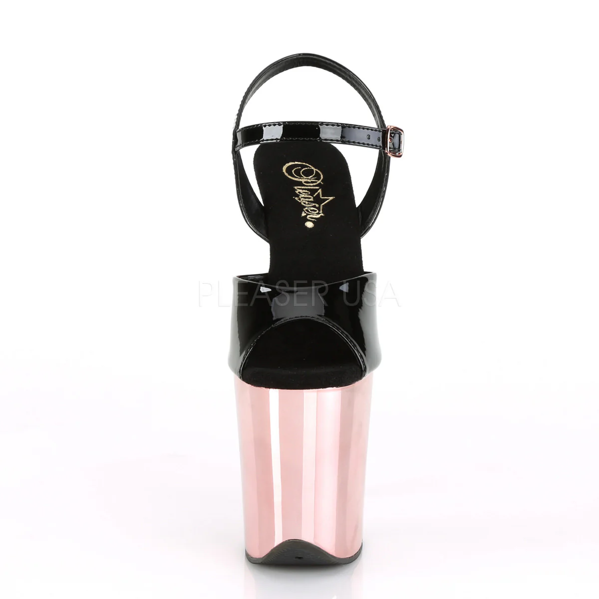 FLAMINGO-809 Black Patent/Rose Gold Chrome - Image 2