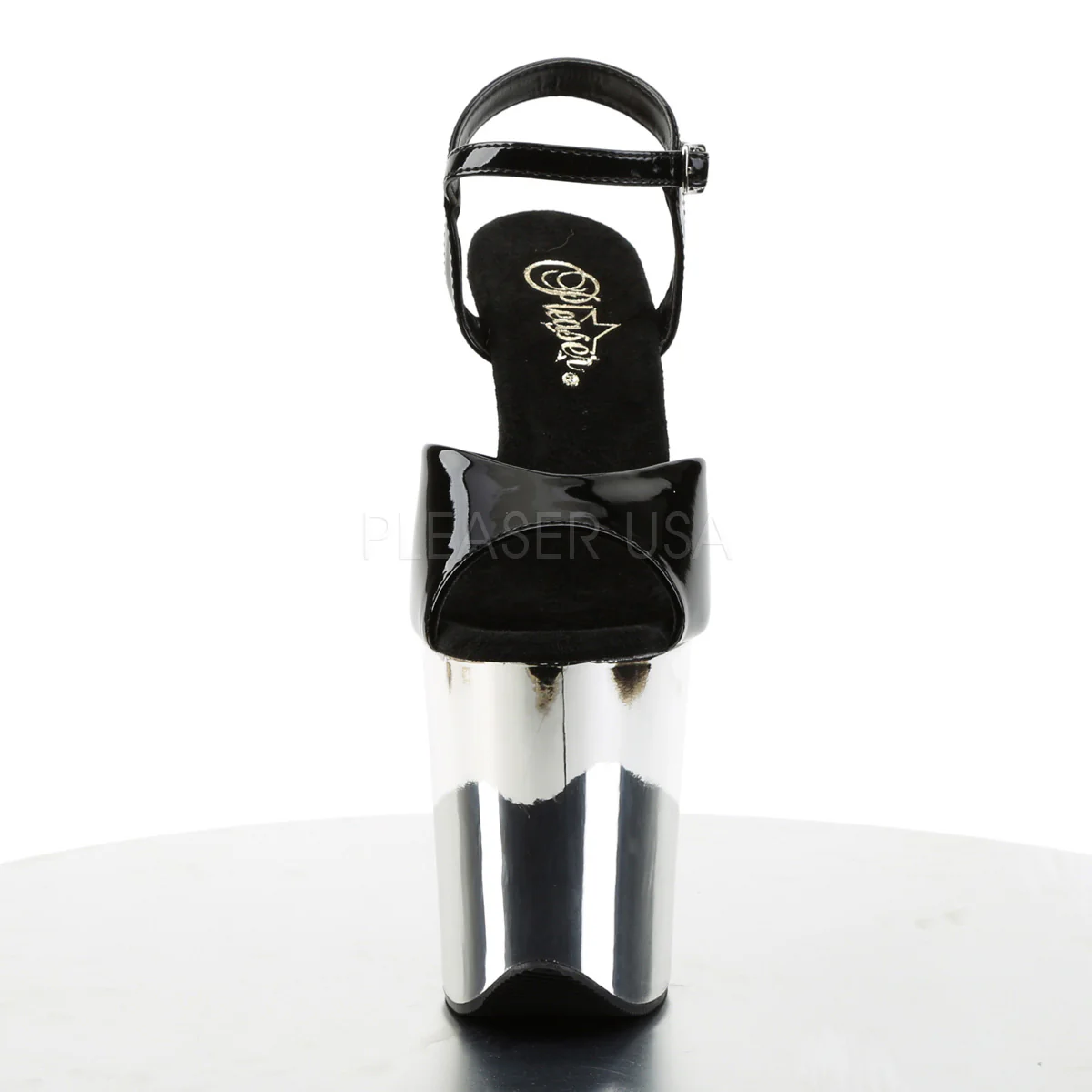 FLAMINGO-809  Black Patent/Silver Chrome - Image 2
