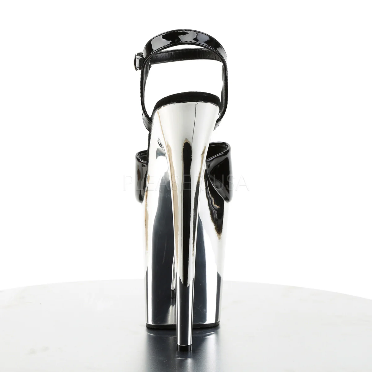 FLAMINGO-809  Black Patent/Silver Chrome - Image 4